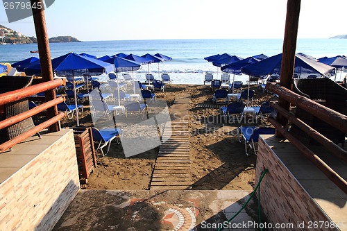 Image of greece beach and the sea 