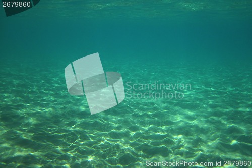 Image of clear under water sea in greece 