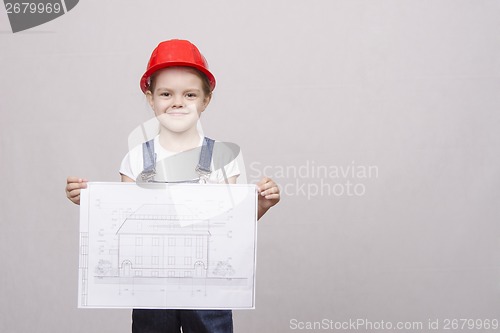 Image of The girl in helmet is a white sheet