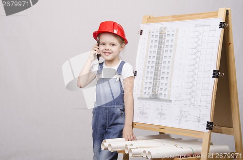 Image of Child Builder talking on the phone