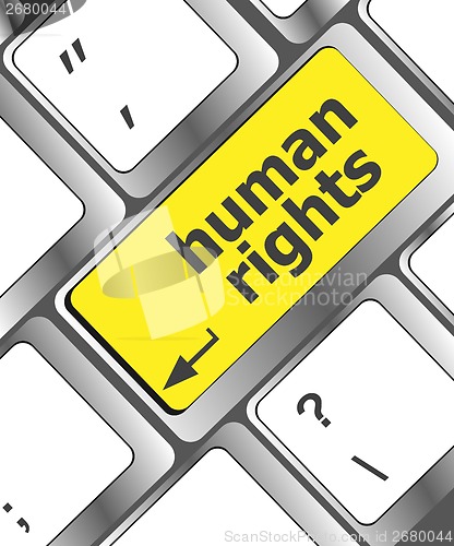 Image of arrow button with human rights word