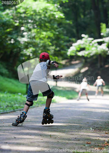 Image of Kids rollerblading