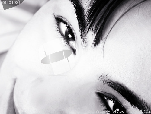 Image of Beautiful young woman face. 