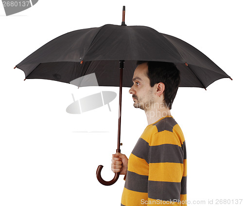 Image of Man with umbrella