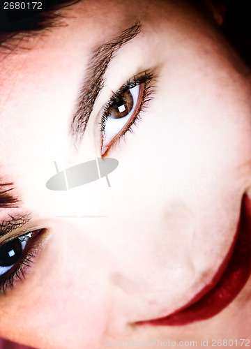 Image of Beautiful young woman face. 