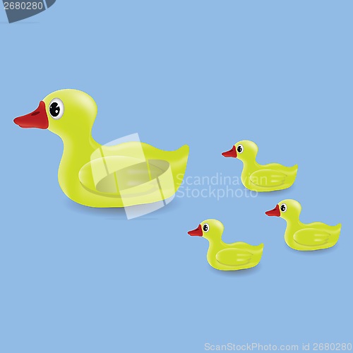 Image of duck and ducklings