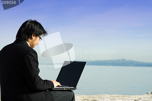 Image of Working businessman