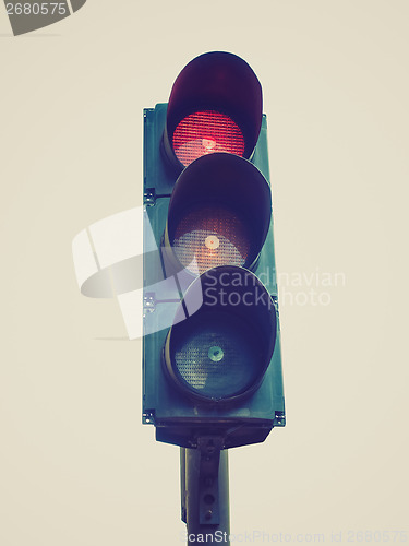 Image of Retro look Traffic light semaphore