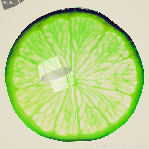 Image of Retro look Lime slice