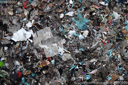 Image of recycled garbage as nice texture