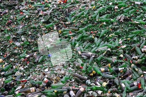 Image of green glass for recycle as background