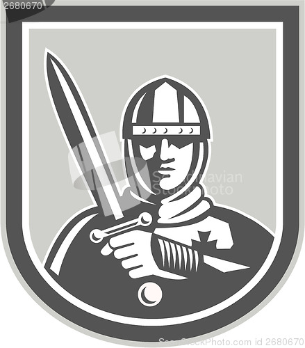 Image of Crusader Knight With Sword Front Crest