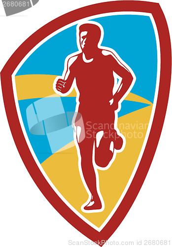 Image of Marathon Runner Shield Retro