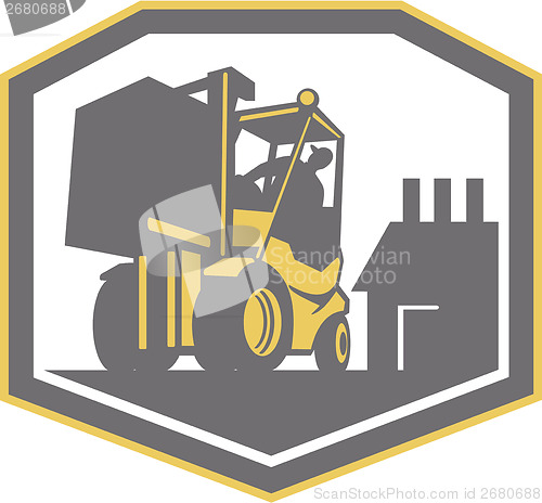 Image of Forklift Truck Materials Handling Logistics Retro