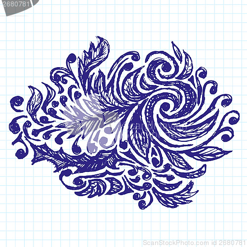 Image of Vector Sketch Background With Pen Drawn Patterns