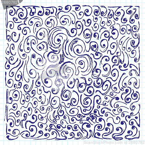 Image of Vector Sketch Background With Pen Drawn Patterns