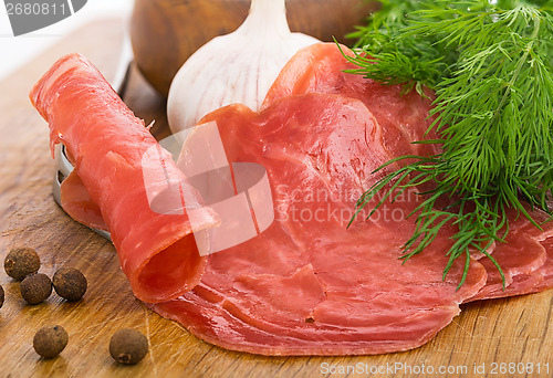 Image of Still Life with slices of smoked meat