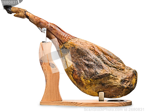 Image of Iberian ham isolated