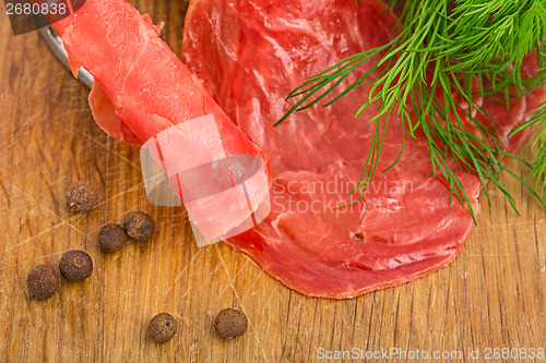 Image of Still Life with slices of smoked meat