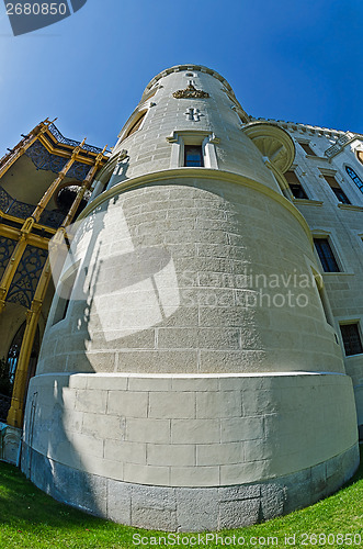 Image of tower of Hluboka nad Vltavou castle