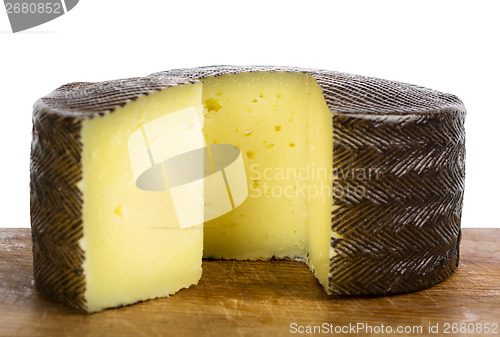 Image of Smoked cheese on cutting board