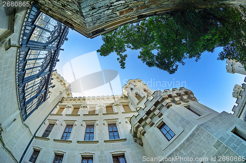 Image of courtyard of Hluboka nad Vltavou castle