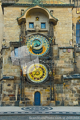 Image of The town hall clock tower of Prague by early morning