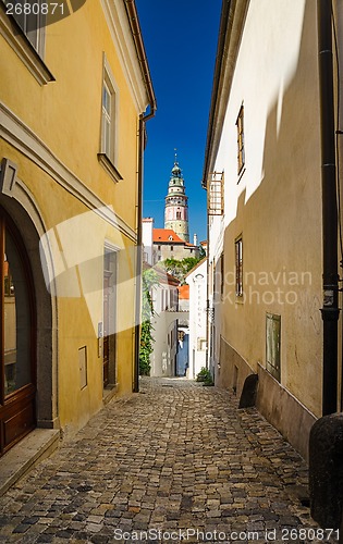 Image of At the old streets of Czech Krumlov, Czech Republic