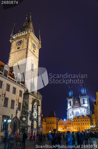 Image of silhouette of the old town