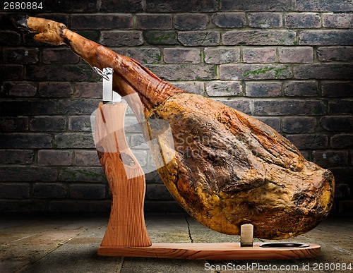 Image of Iberian ham isolated