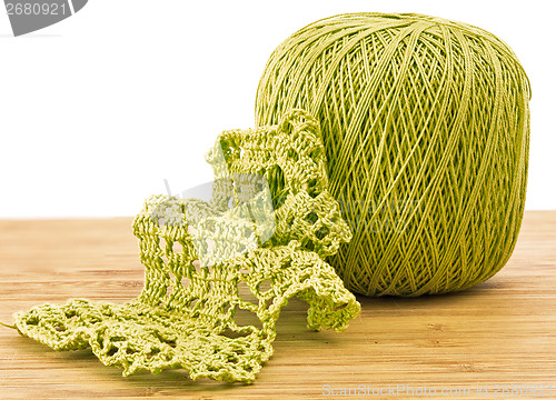 Image of Crochet. knitting pattern with a ball of yarn