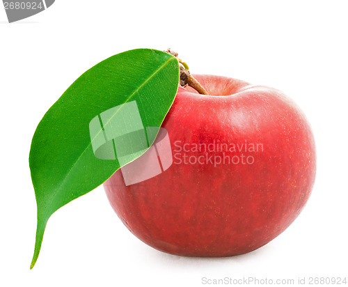 Image of Red apple isolated on white