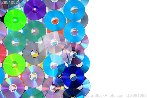 Image of CD and DVD isolated on the white