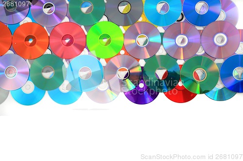 Image of CD and DVD isolated on the white