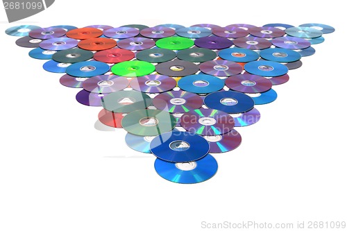 Image of CD and DVD isolated on the white