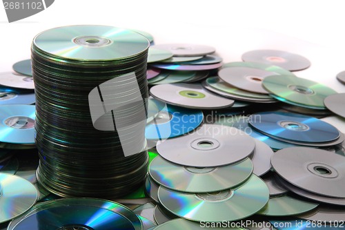 Image of CD and DVD isolated on the white