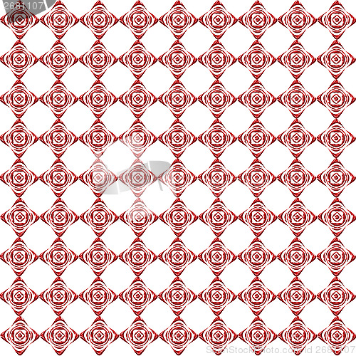 Image of pattern from red shapes like laces