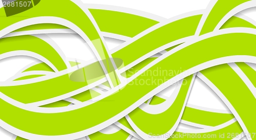 Image of Green waves vector design