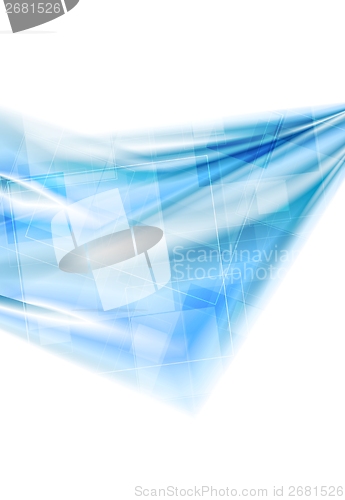 Image of Bright blue hi-tech vector design