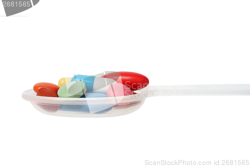 Image of Medicine spoon with pills
