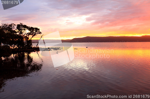 Image of Sunset across the Brisbane Waters with Koolewong in the farthest