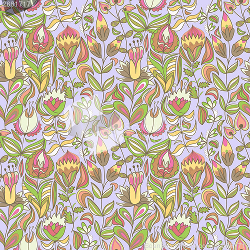 Image of Cute colorful floral seamless pattern