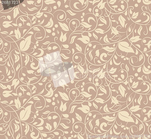 Image of Elegant stylish abstract floral wallpaper.