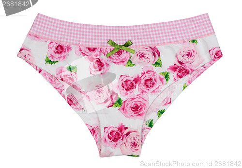 Image of women's panties with floral pattern