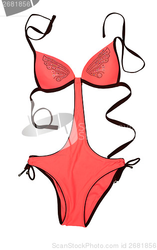 Image of Bright conjoint swimsuit.
