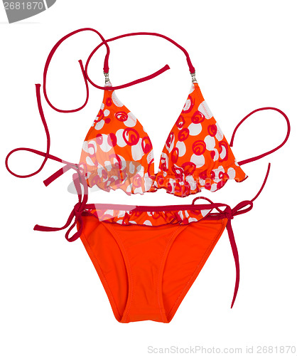Image of Bright orange swimsuit