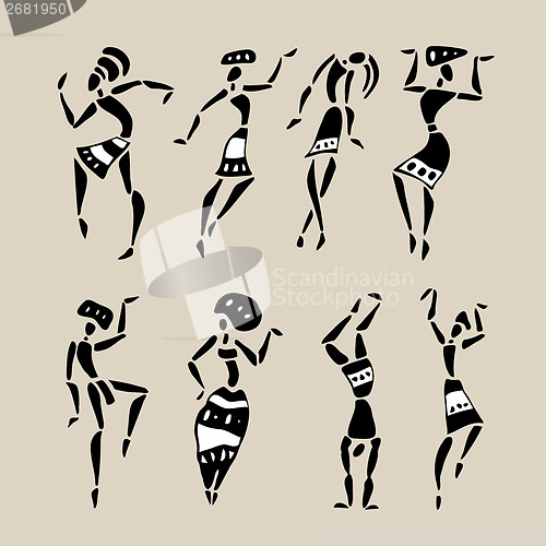 Image of African silhouette set.