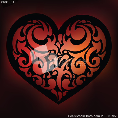 Image of Ornamental Heart. Love.