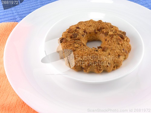 Image of Traditional sweet cake on white plate