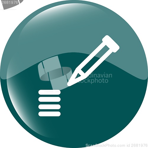 Image of School Pencil Icon web icon on white background